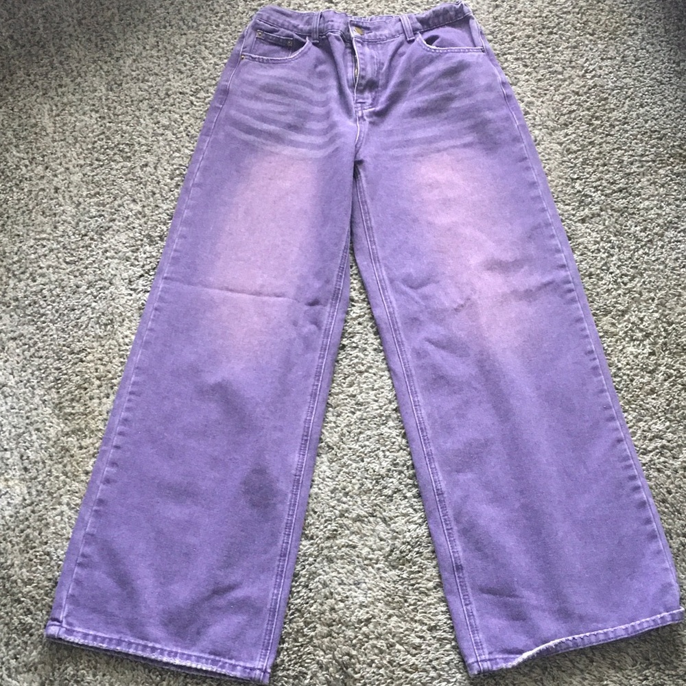 Purple Wide-Leg Women's Jeans